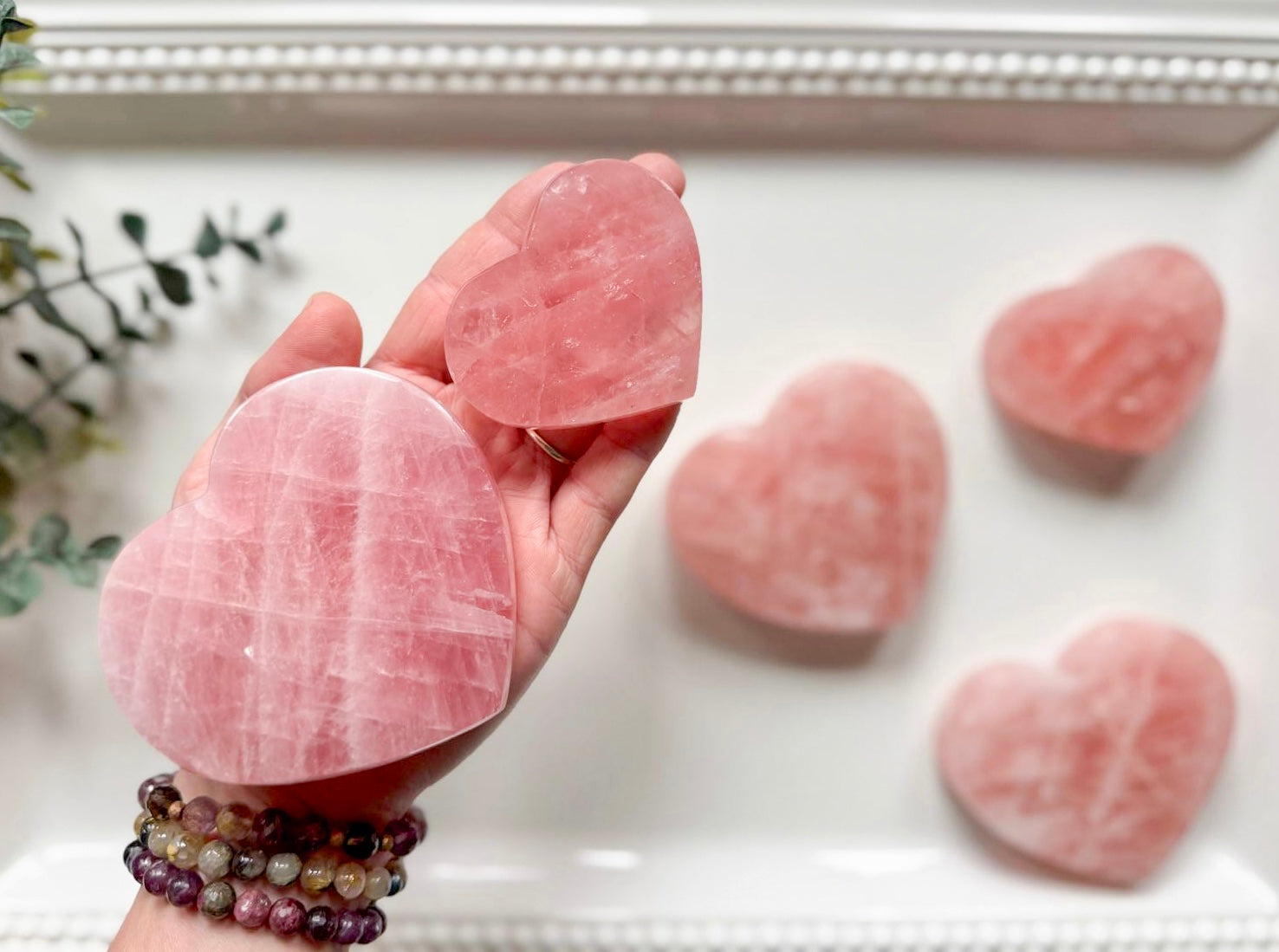 Rose Quartz Flat Heart