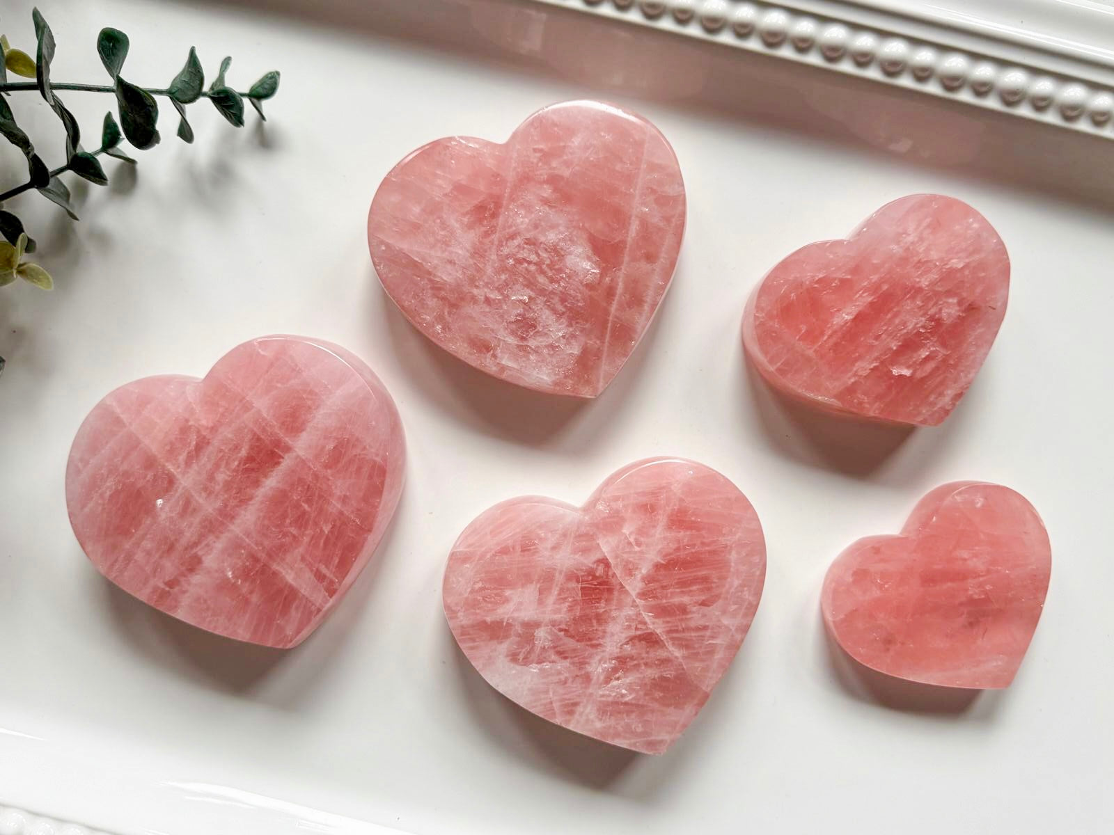 Rose Quartz Flat Heart