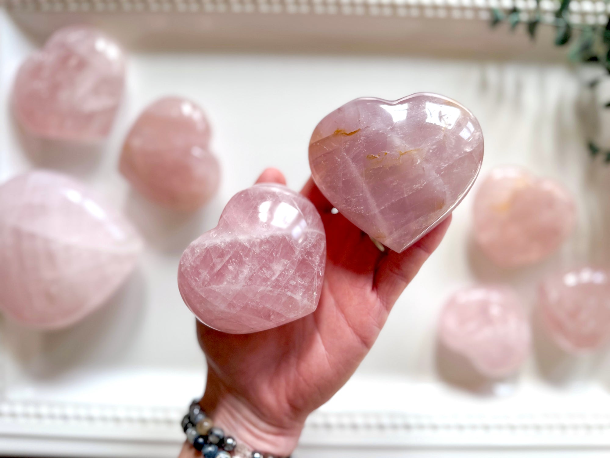 Rose Quartz Hearts || Madagascar