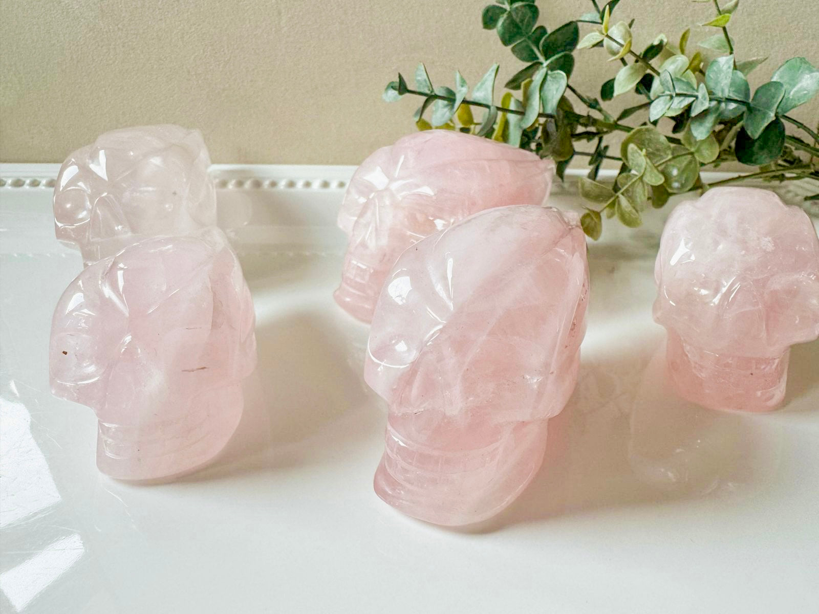 Rose Quartz Traveler Skull || Brazil