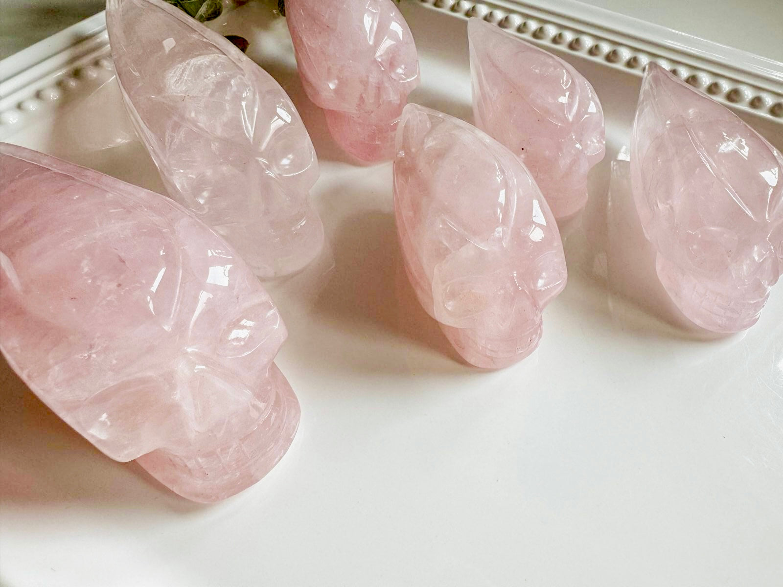 Rose Quartz Traveler Skull || Brazil