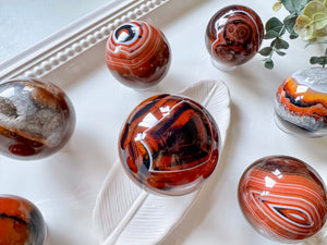 SIlk Agate Spheres