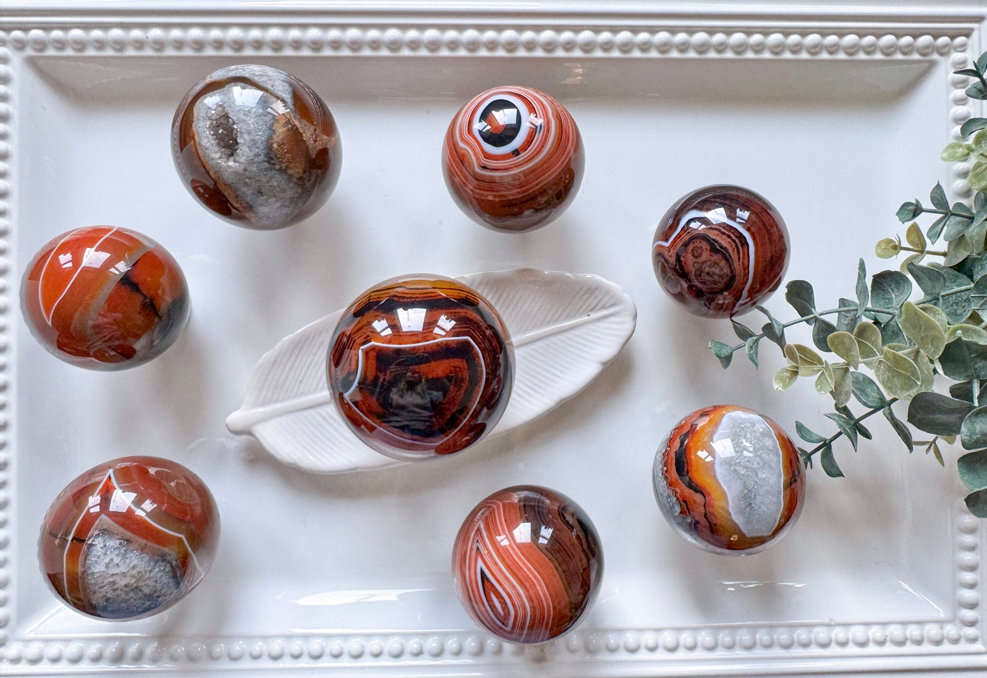 SIlk Agate Spheres