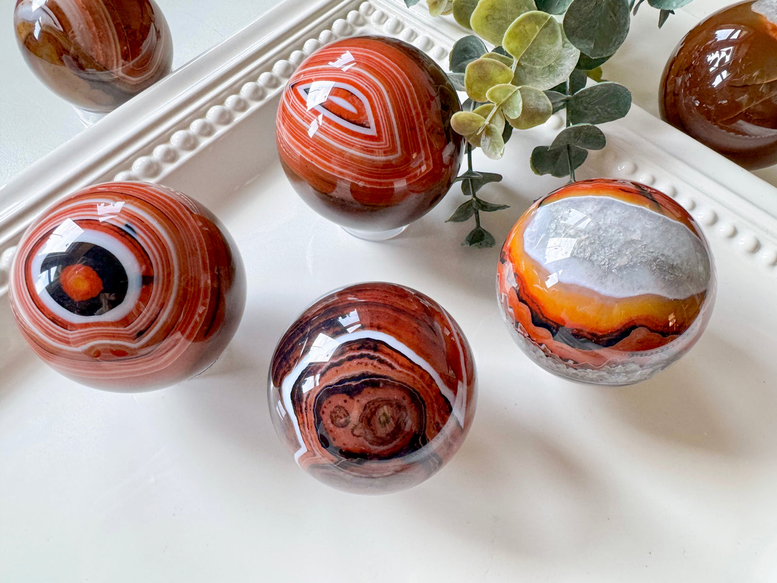 SIlk Agate Spheres