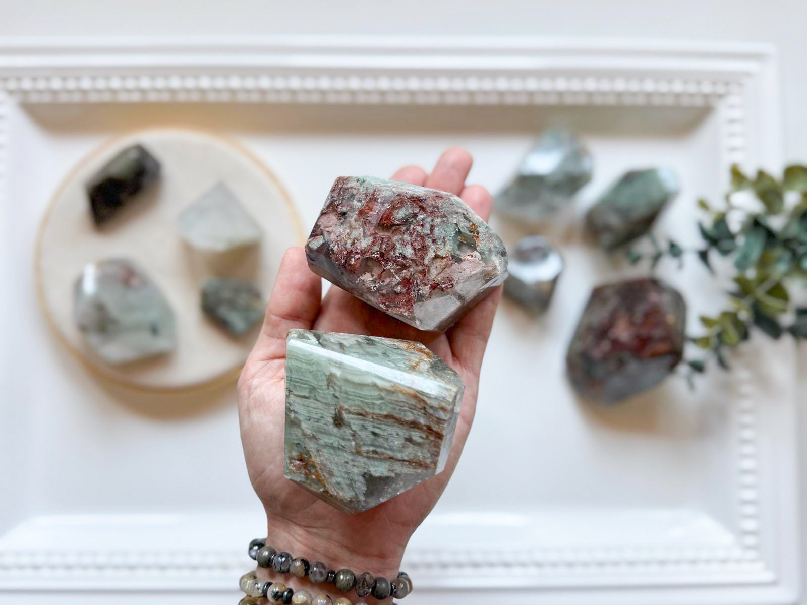 Seafoam Garden Quartz Free Form