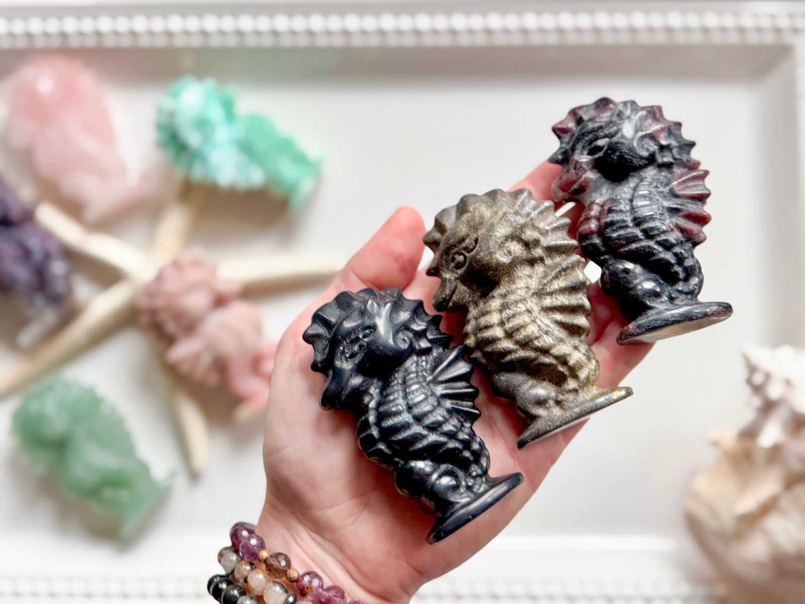 Seahorse Crystal Carving