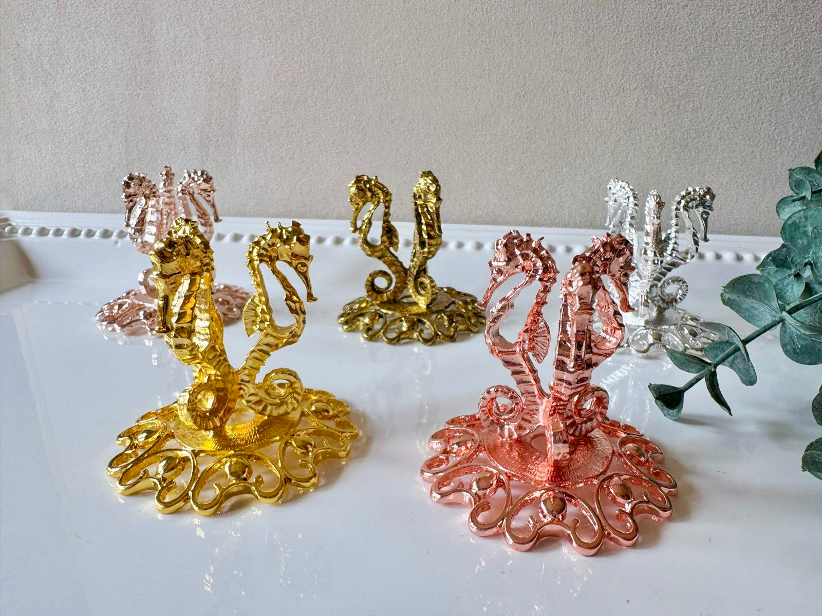 Seahorse Trio Metal Sphere Stand