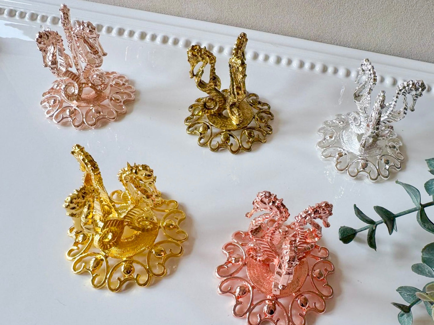 Seahorse Trio Metal Sphere Stand