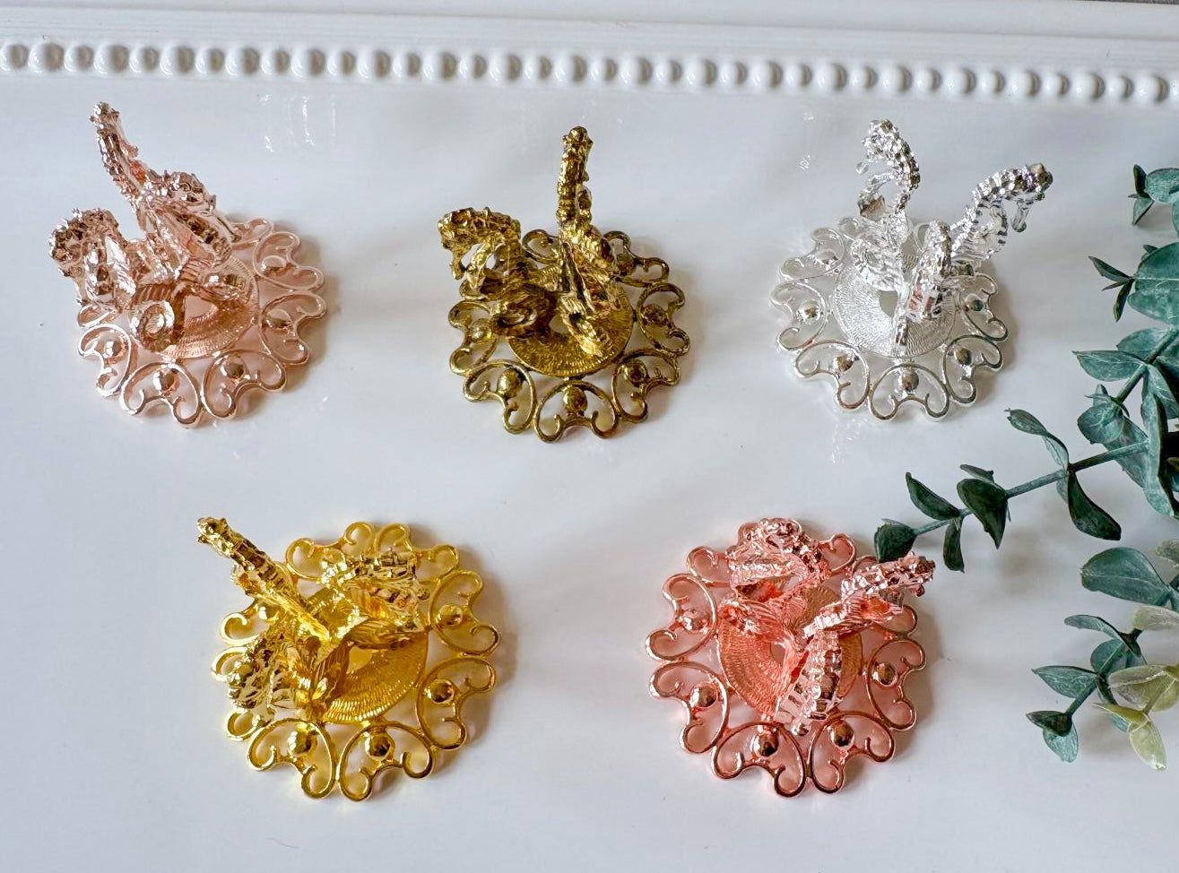 Seahorse Trio Metal Sphere Stand