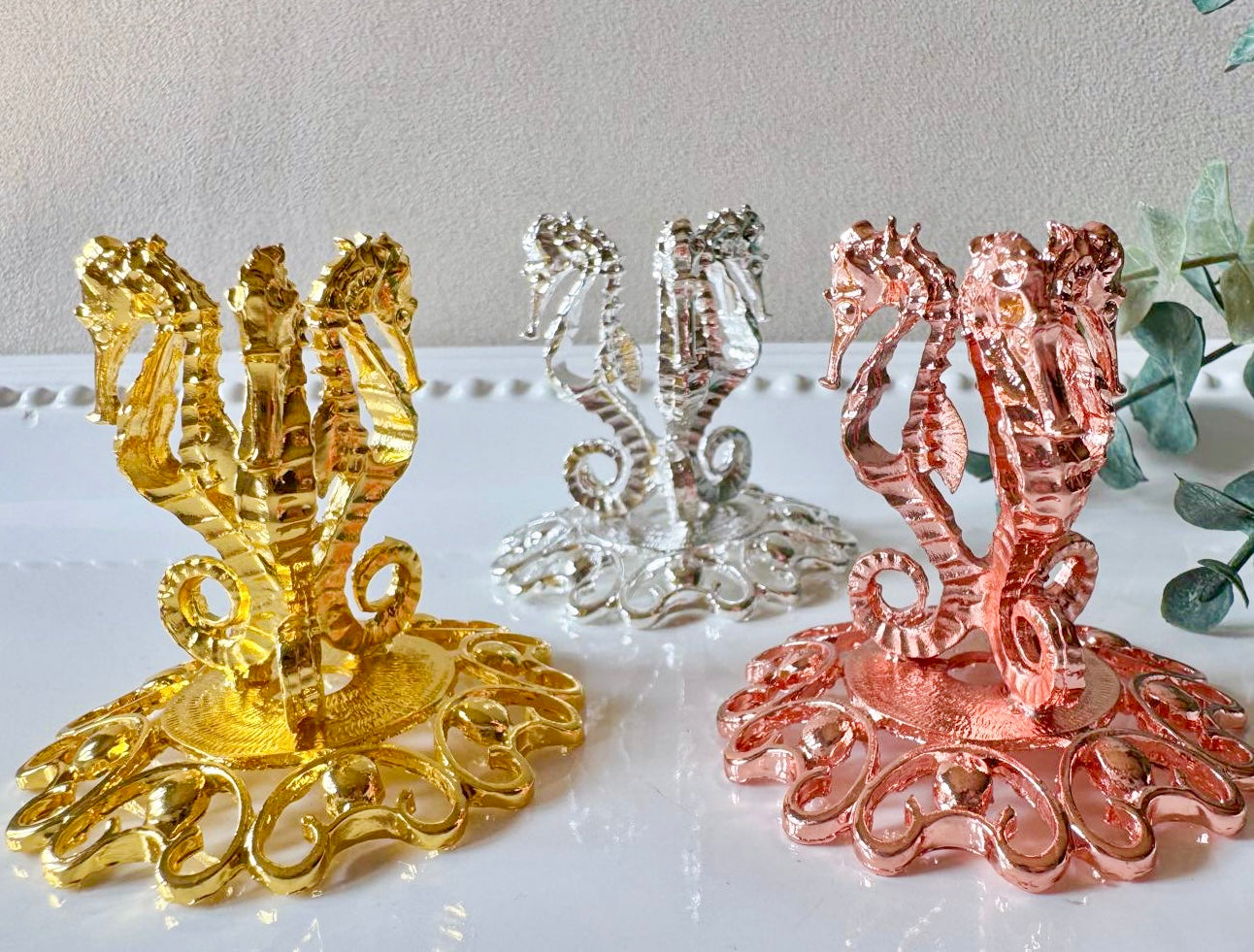 Seahorse Trio Metal Sphere Stand