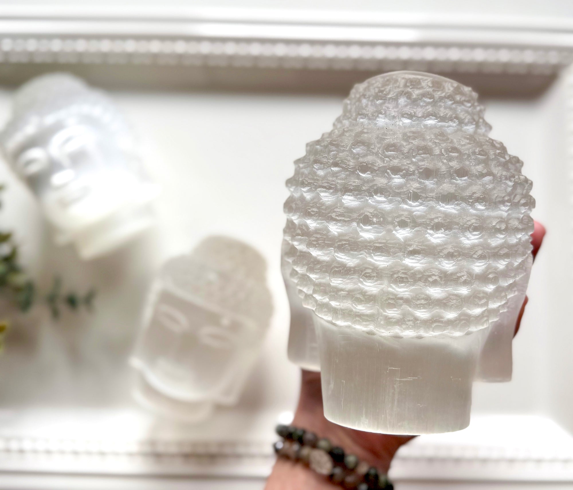 Selenite Buddha 