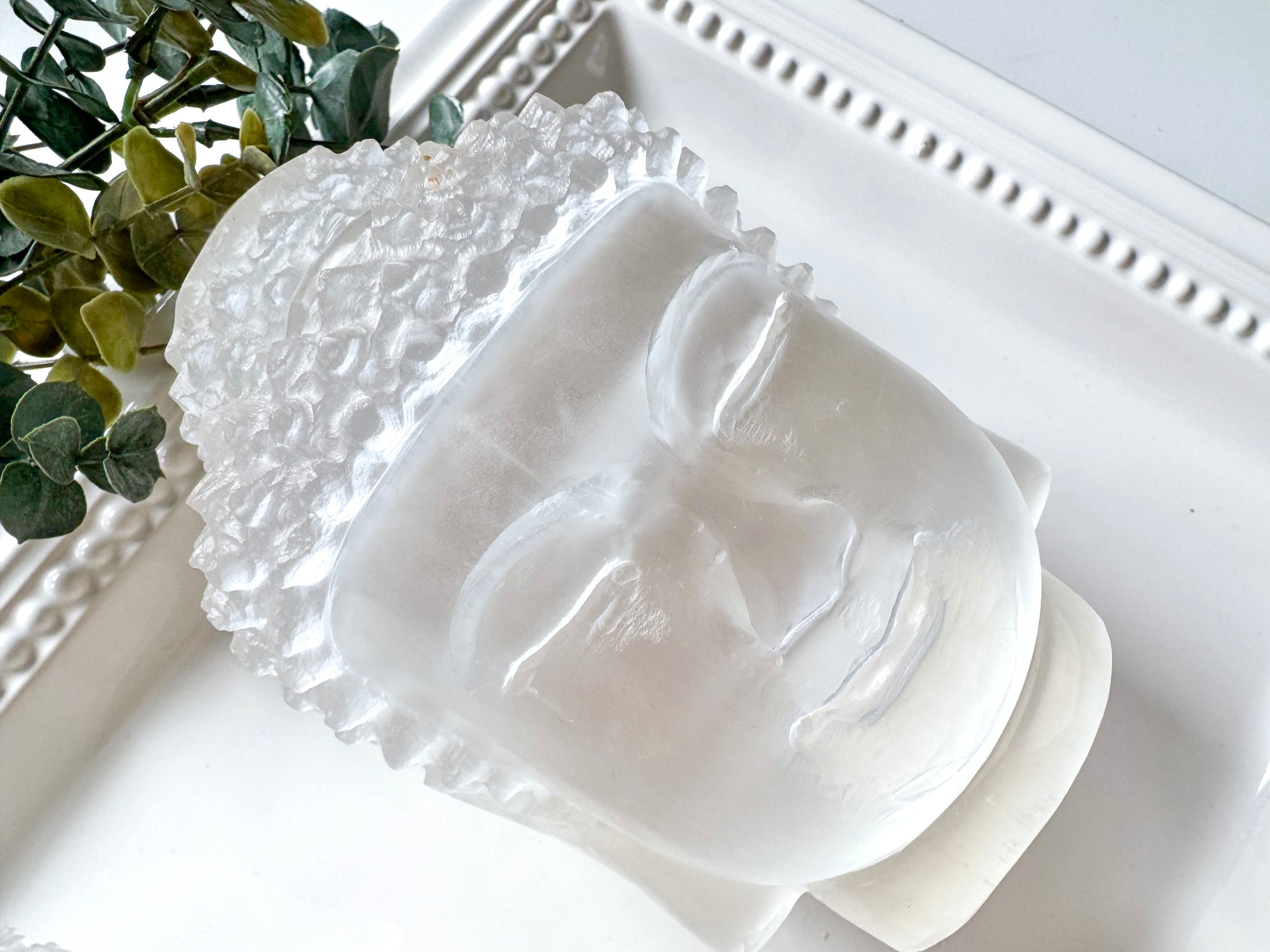 Selenite Buddha 