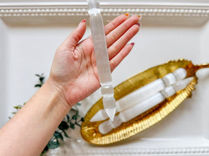 Selenite Carved Wand