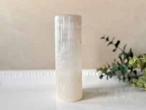 Selenite LED USB Lamp Cylinder