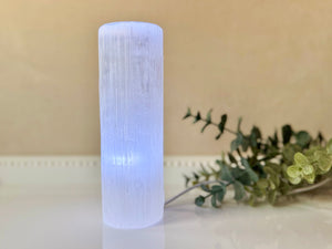 Selenite LED USB Lamp Cylinder