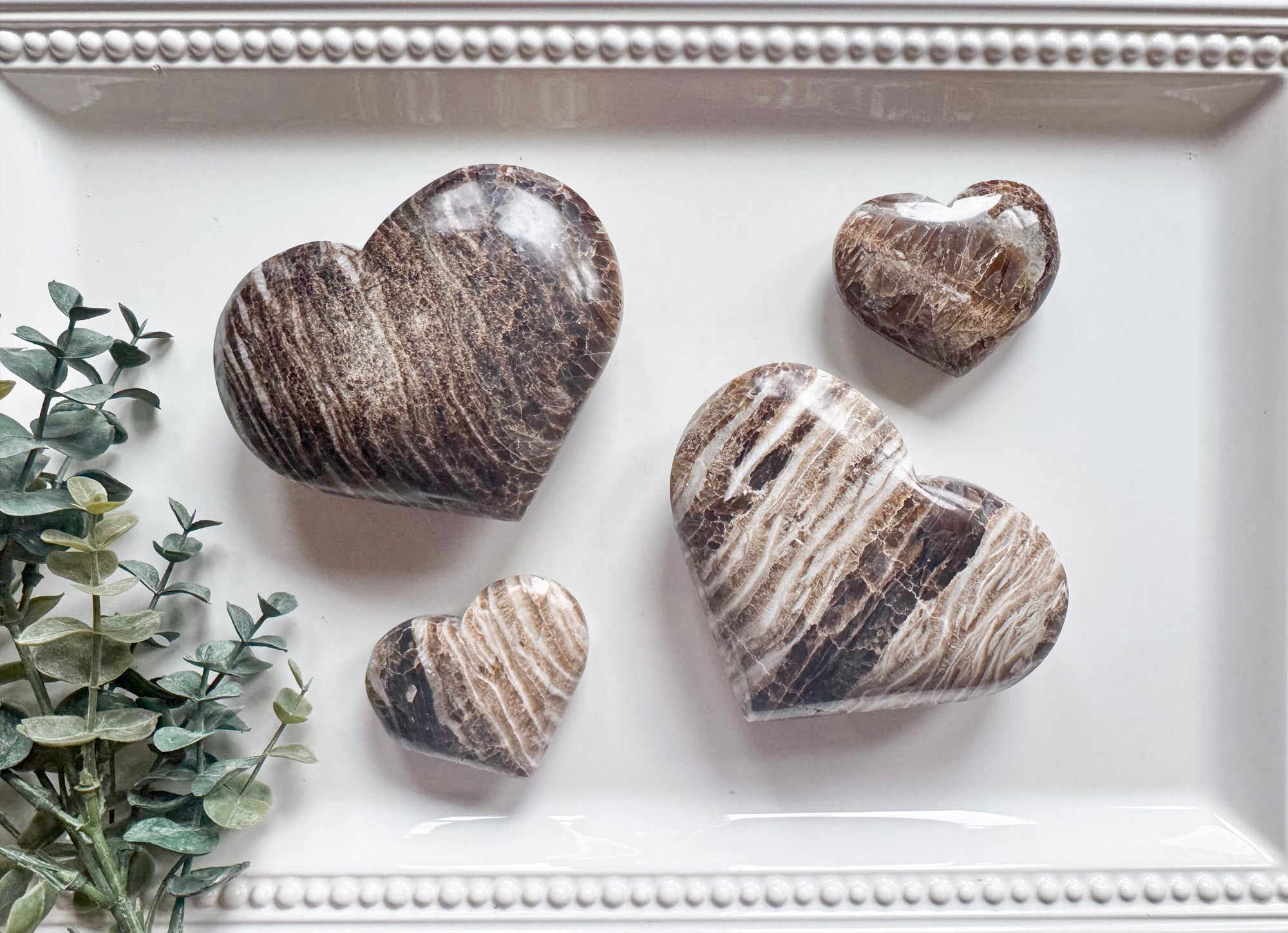 Selenite & Mica Heart || Morocco