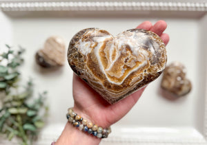 Selenite & Mica Heart || Morocco