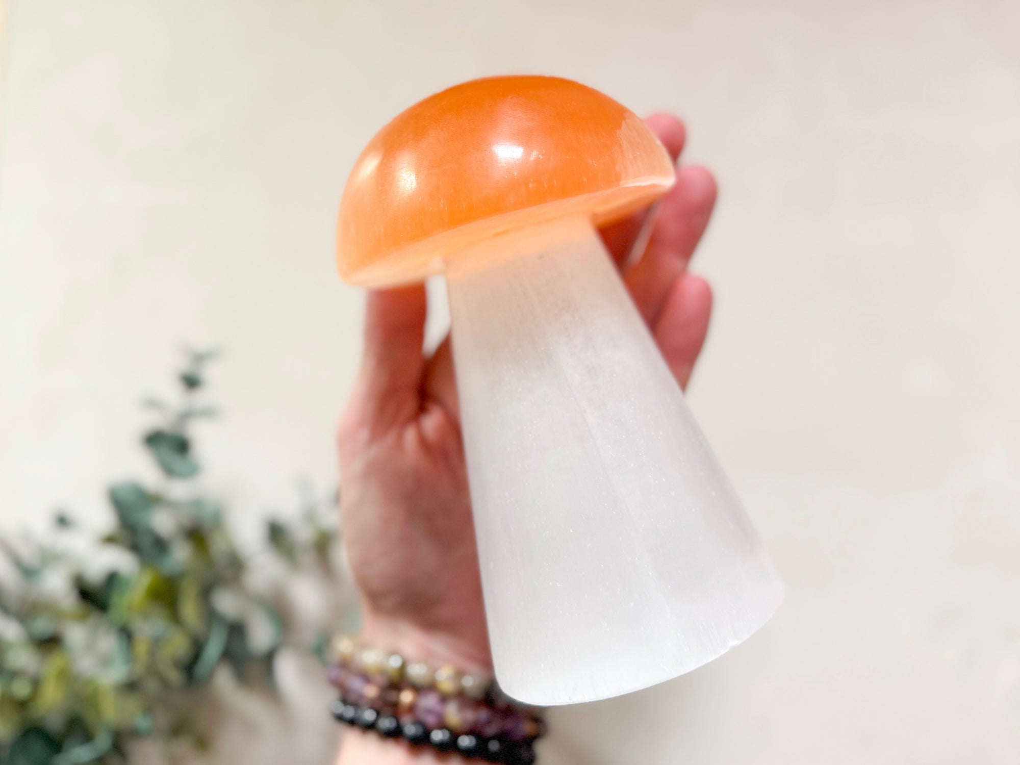 Selenite Mushroom Lamp