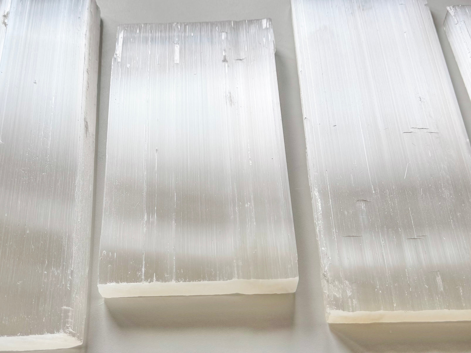 Selenite Rectangle Charging Plate - Polished Finish