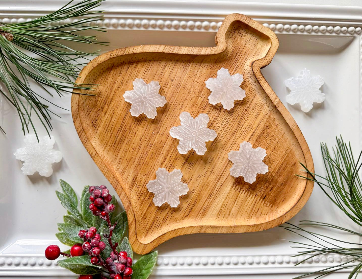 Selenite Snowflake Carving