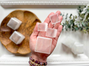 Selenite "TV Stone" Cube