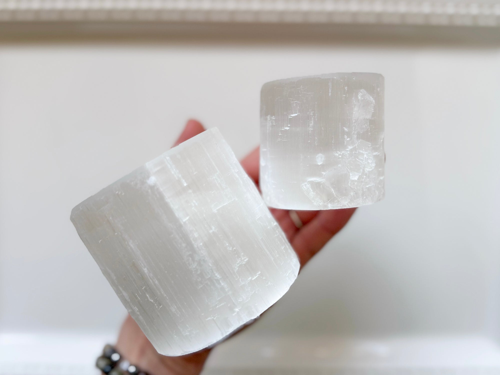 Selenite Tealight Candle Holder