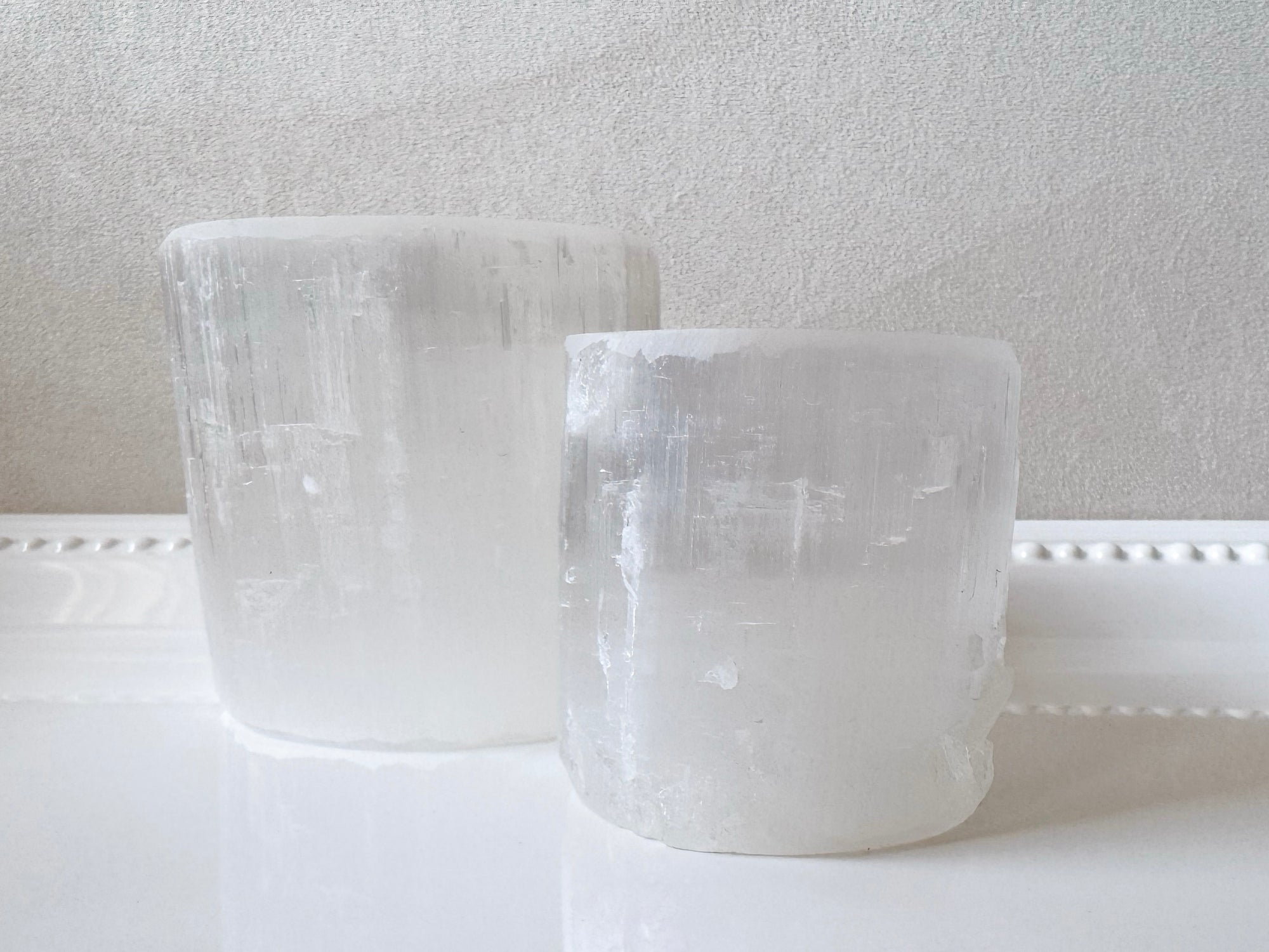 Selenite Tealight Candle Holder