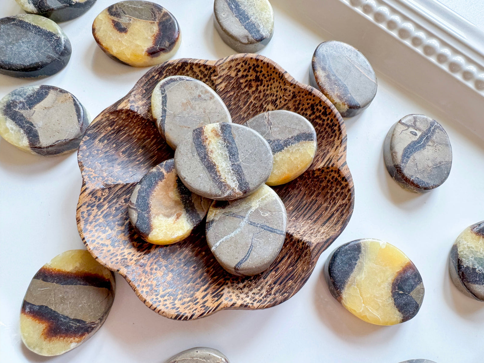Septarian Flat Palm Stone

