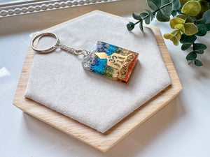 Seven Chakra Orgone Keychain