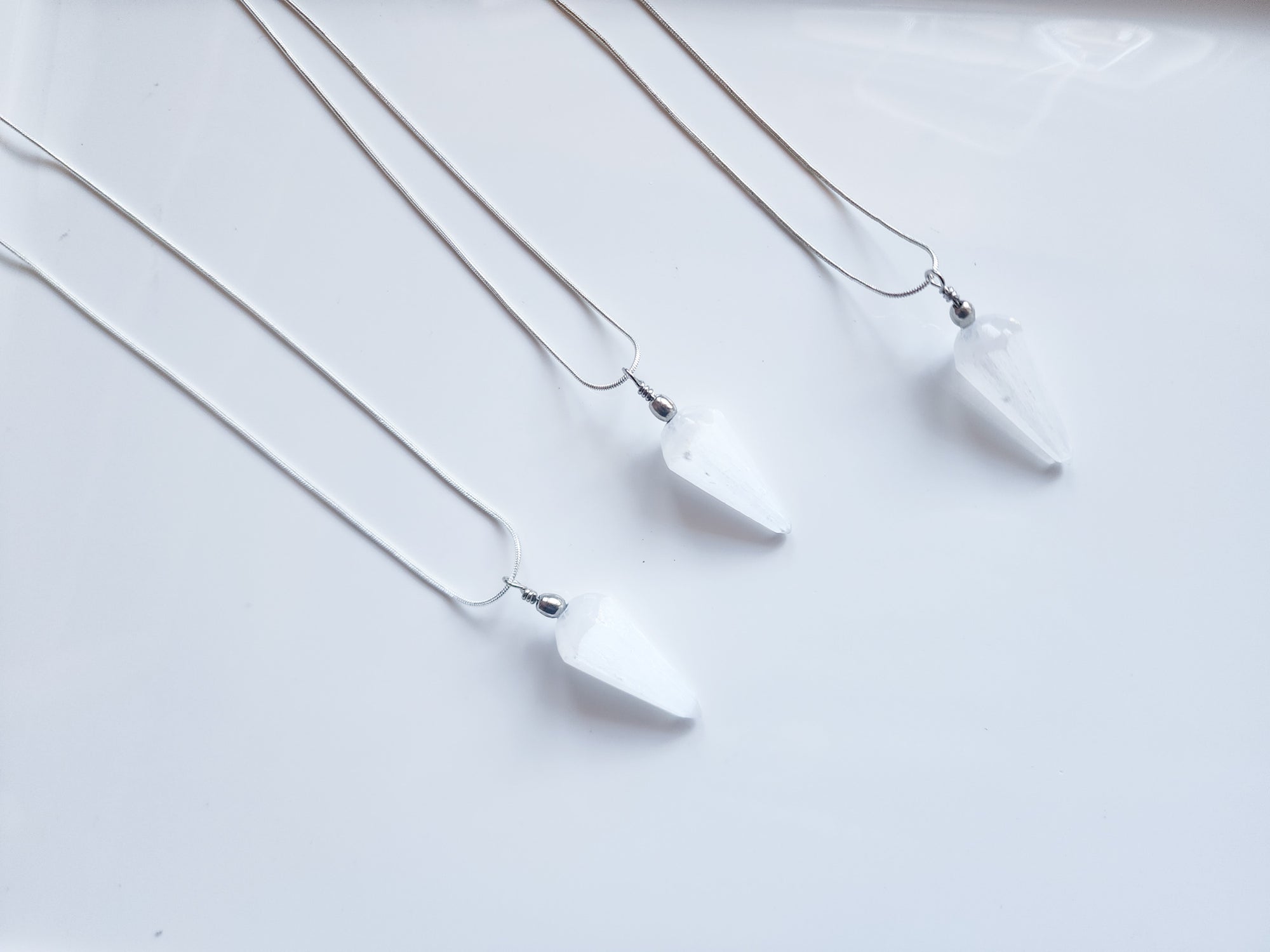 Selenite Pendulum Necklace