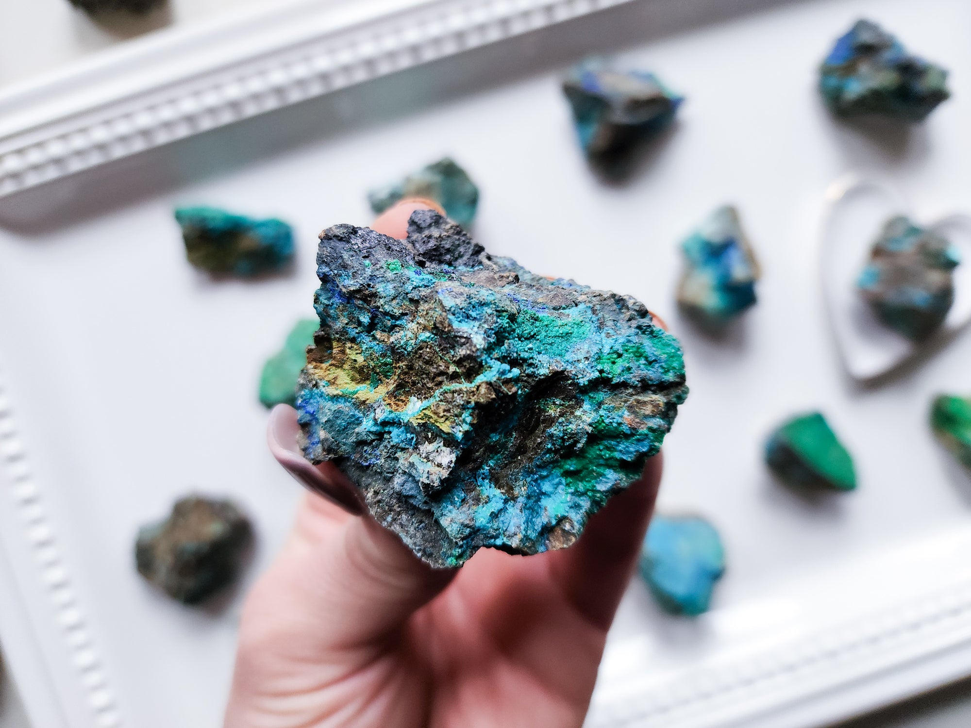 Azurite Raw with Malachite & Chrysocolla || Peru