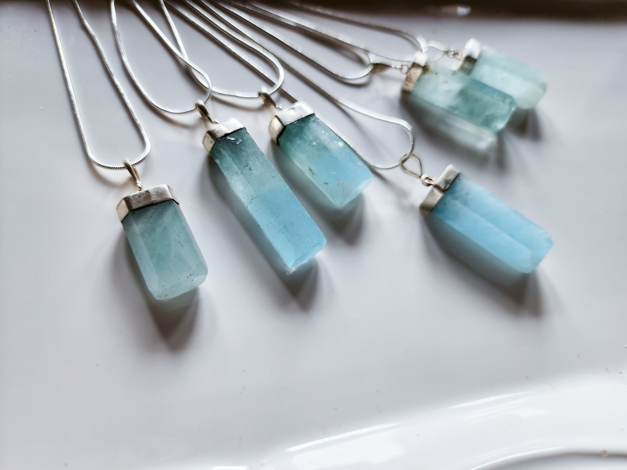 Aquamarine Sterling Necklace