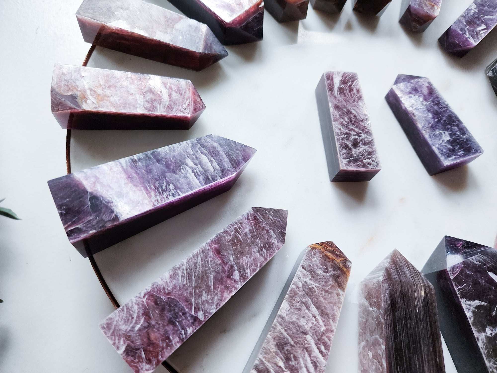 Gem Lepidolite Points