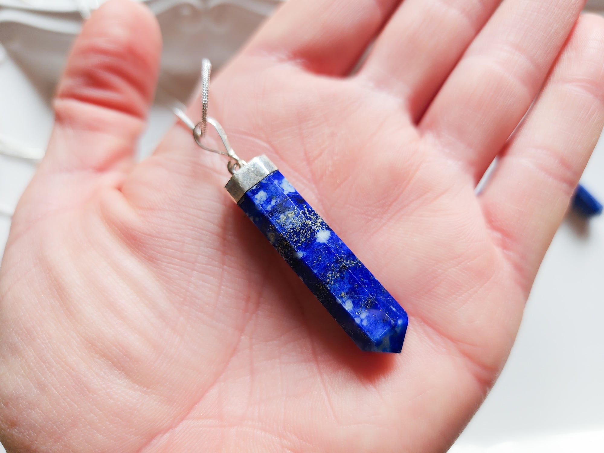 Lapis Lazuli Point Necklace