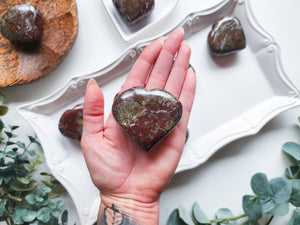 Dragon Blood Jasper Heart