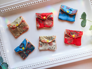 Floral Silk Keeper Pouch