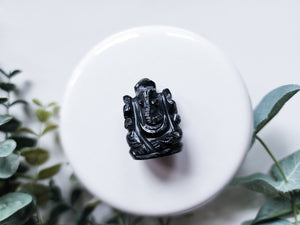 Black Obsidian Mini Ganesha