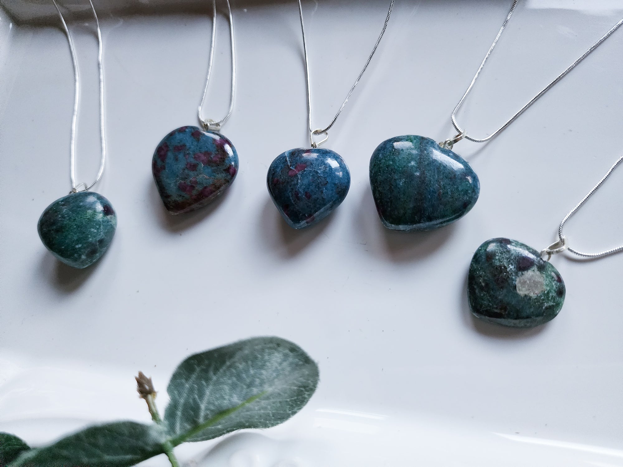 Ruby in Kyanite Heart Necklace