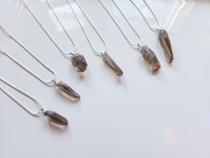 Smoky Lemurian Point Necklace