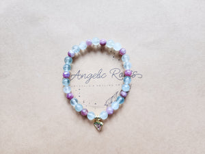 Rainbow Moonstone & Sunstone Bracelet || Reiki Infused (In store)