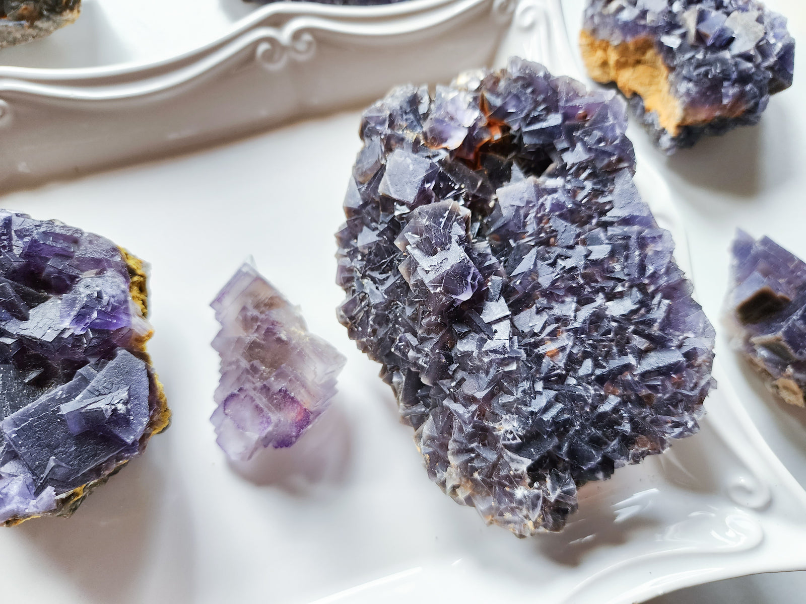 Indigo Fluorite Raw Cubic