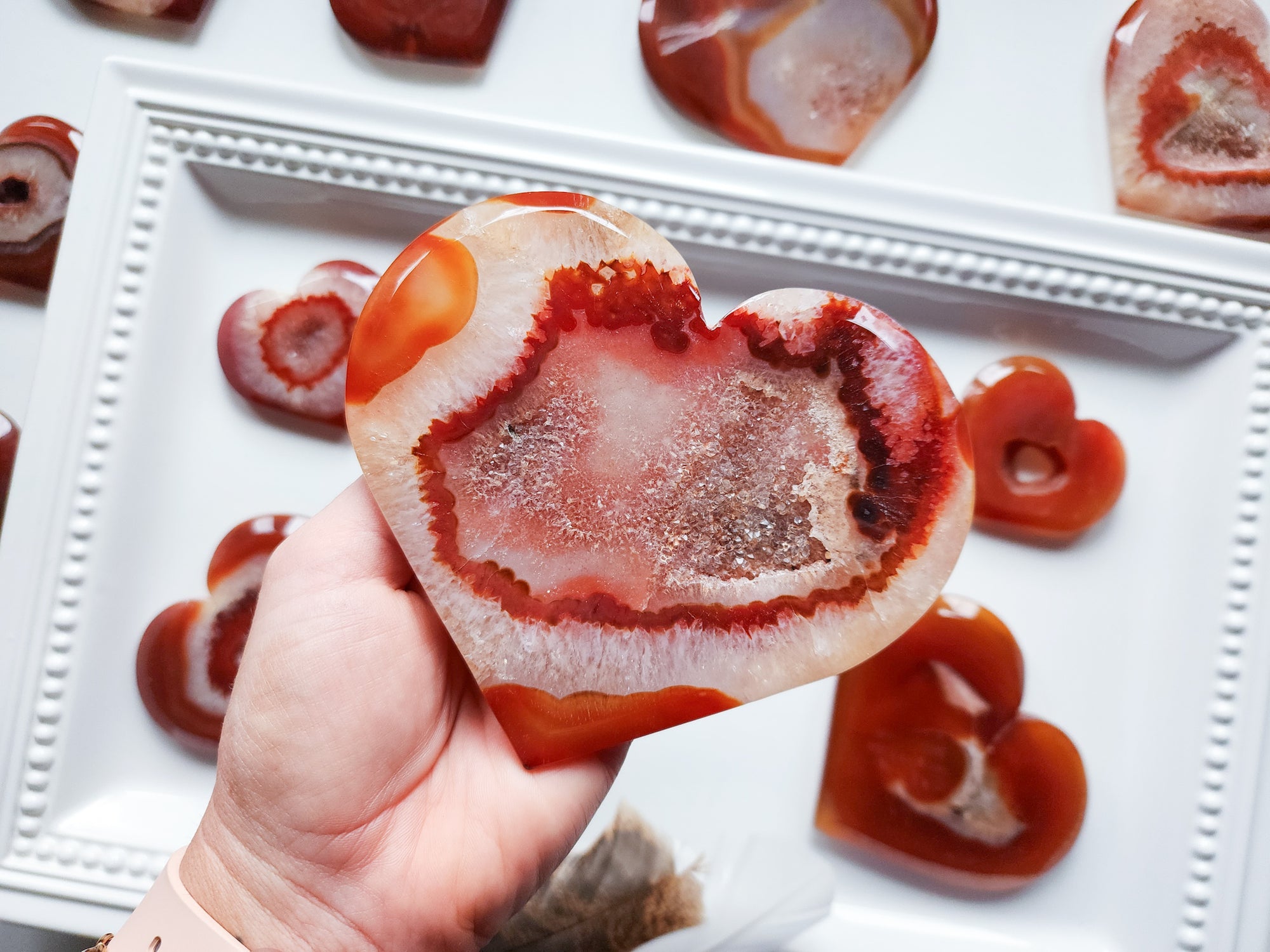 Carnelian Geode Heart