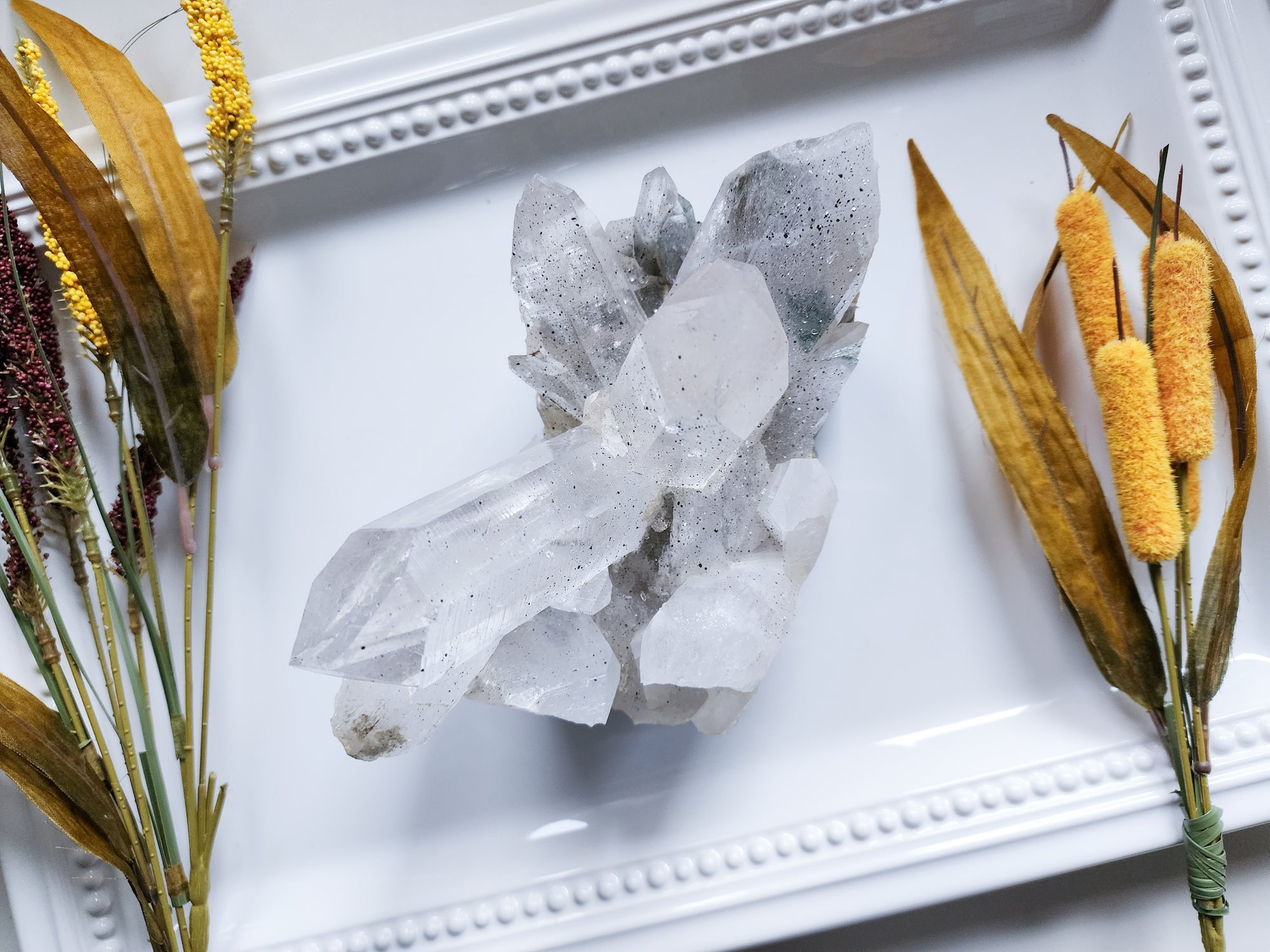 Himalayan Cathedral Quartz with Chlorite Rutile & Anatase || Rare