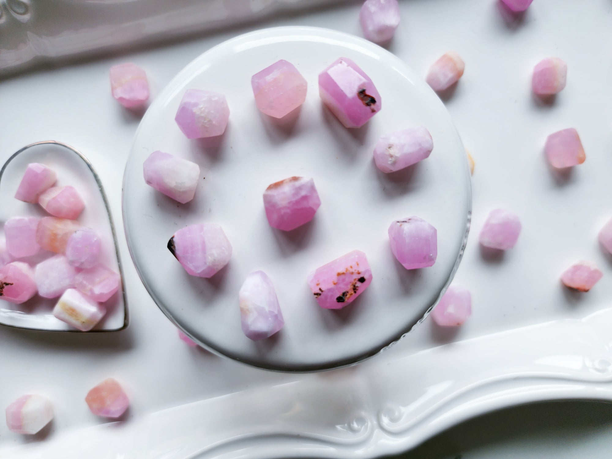 Pink Aragonite || Faceted Tumble