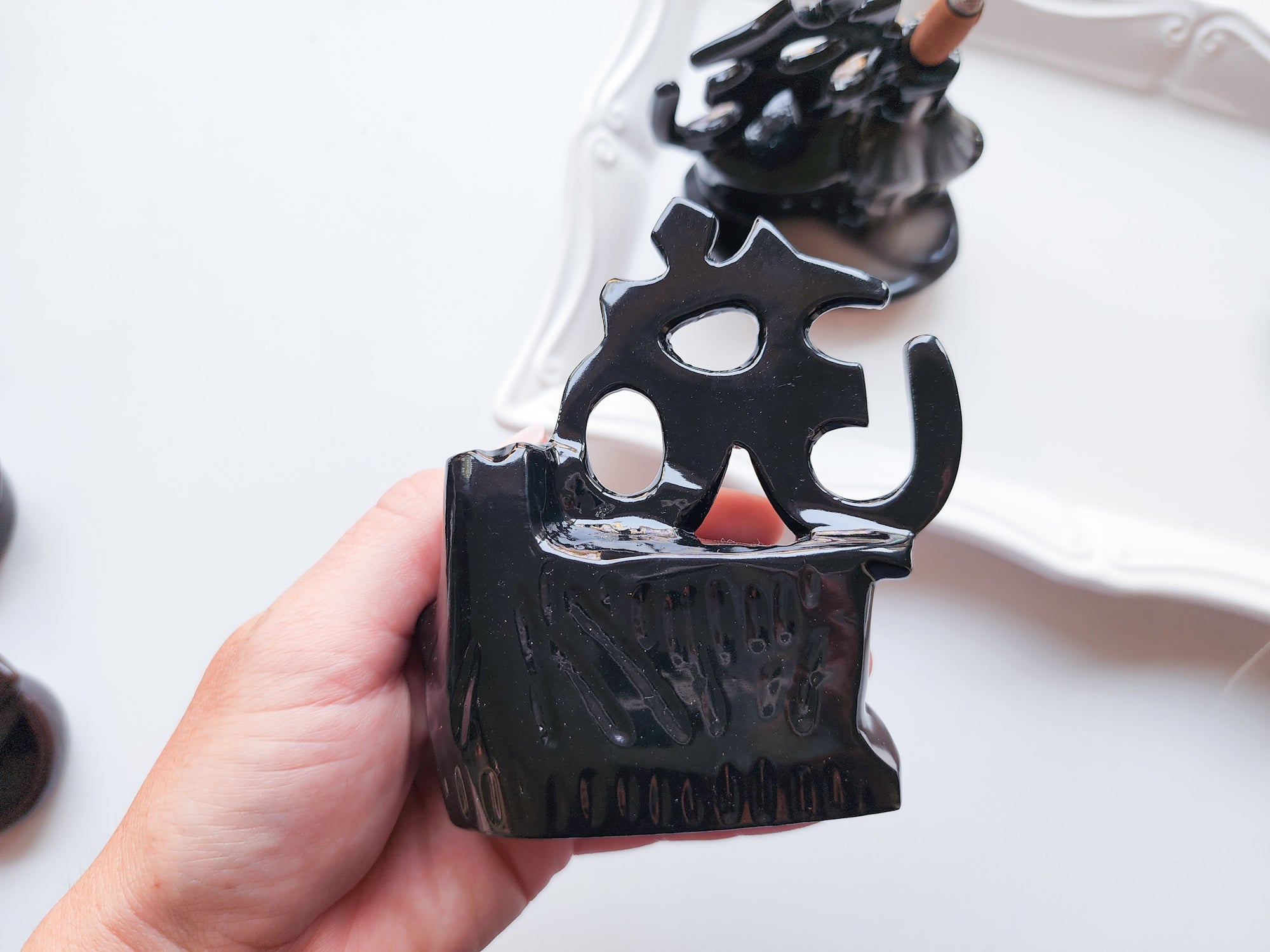 Backflow Incense Burner || Black