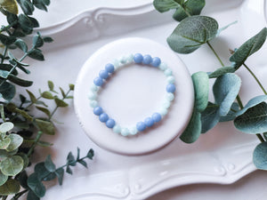 Green Angelite & Blue Angelite Bracelet || Reiki Infused