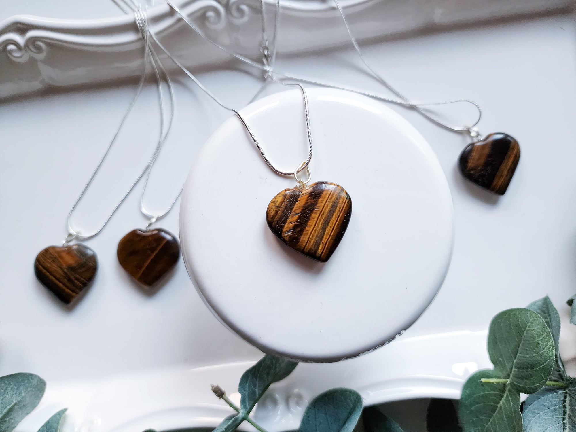 Tiger Eye Heart Necklace