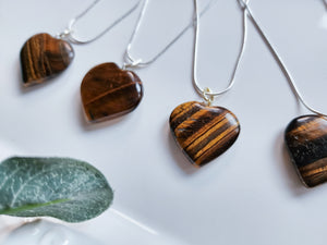 Tiger Eye Heart Necklace