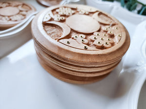 Triple Moon Wood Incense Burner