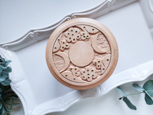 Triple Moon Wood Incense Burner